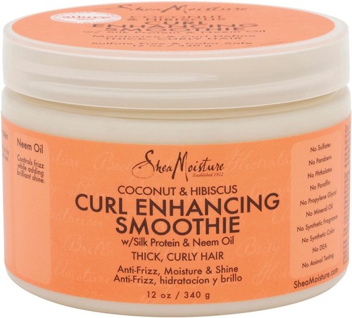 Shea Moisture Coconut Hibiscus Curl Enhancer smoothie for thick curly hair 326ml - Picture 4 of 10