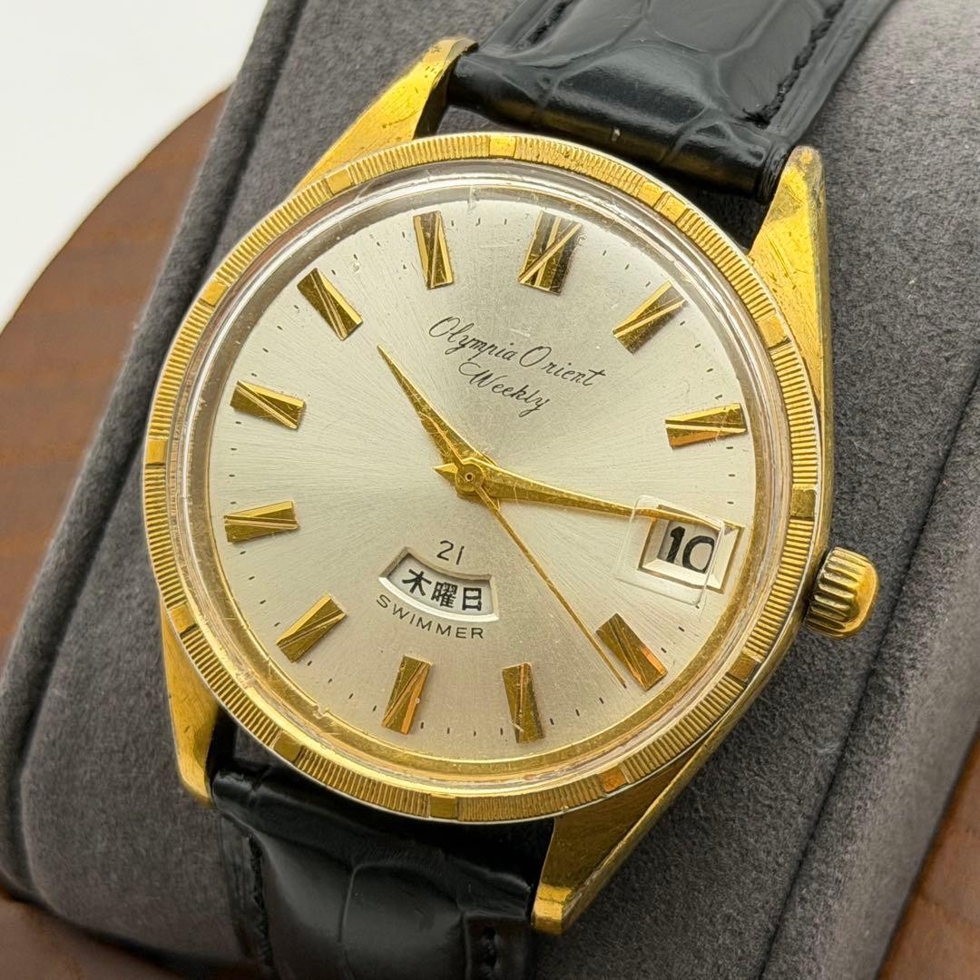 Orient Gold Weekly White Date Watch Overhauled Ru… - image 1
