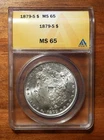 1879-S Morgan Silver Dollar ~ ANACS Graded MS65