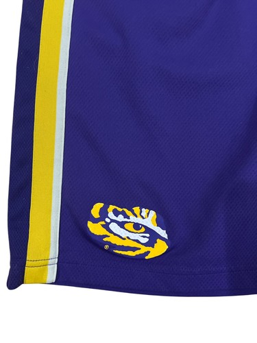 NIKE Louisiana State Tigers Short Mens MEDIUM Purple Yellow Active Football LSU - Picture 3 of 8