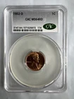 1952-D Lincoln Cent CAC MS 64 RD 1C Penny