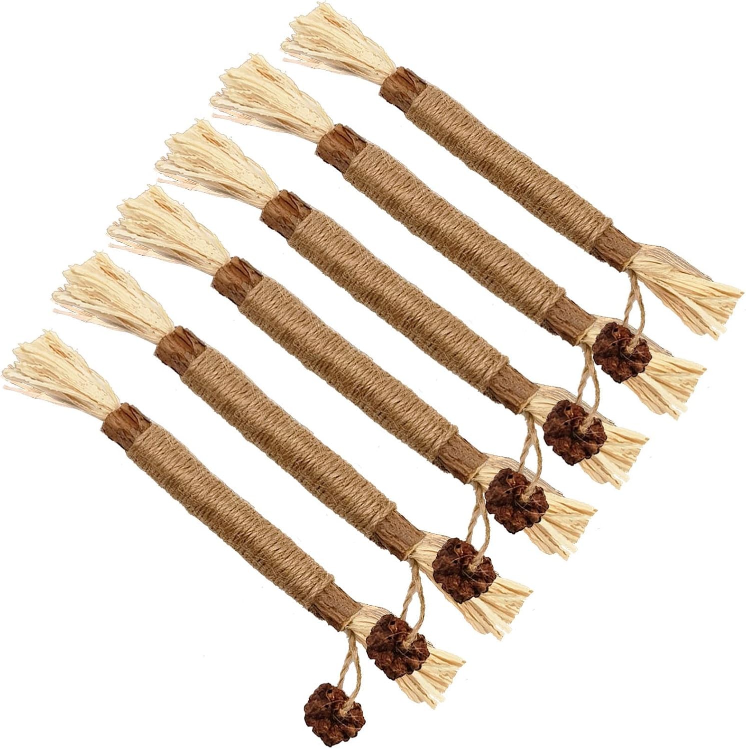 Silvervine Chew Sticks Cat Toys, 6pcs Natural Kitten Teething Toys, Cat Dental