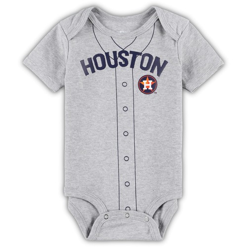 Infant White/Heather Gray Houston Astros Two-Pack Little Slugger Bodysuit Set - Bild 3 von 3