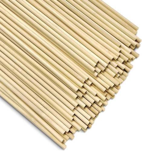 WELANE round Wood Sticks, 100 PCS Unfinished Bamboo Sticks for Arts Craft, DI... - Picture 1 of 12