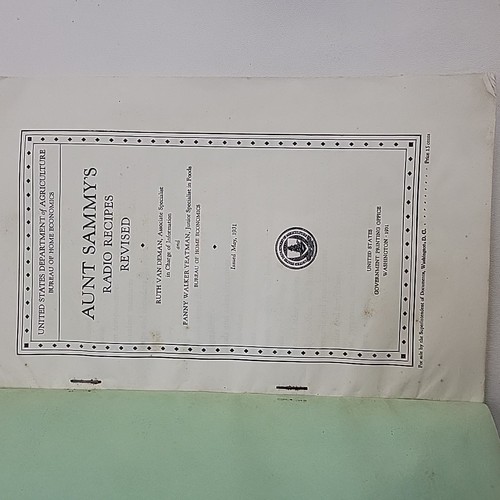 Aunt Sammy's Radio Recipes Revised - Paperback Cookbook 1931 US Dept of Ag - Picture 4 of 7