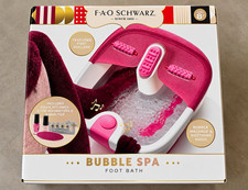 FAO Schwarz Bubble Spa Foot Bath Bubble Massage, Textured Rollers, Music Pink