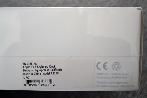 Apple iPad Keyboard Dock A1359 White New Sealed - Picture 4 of 5