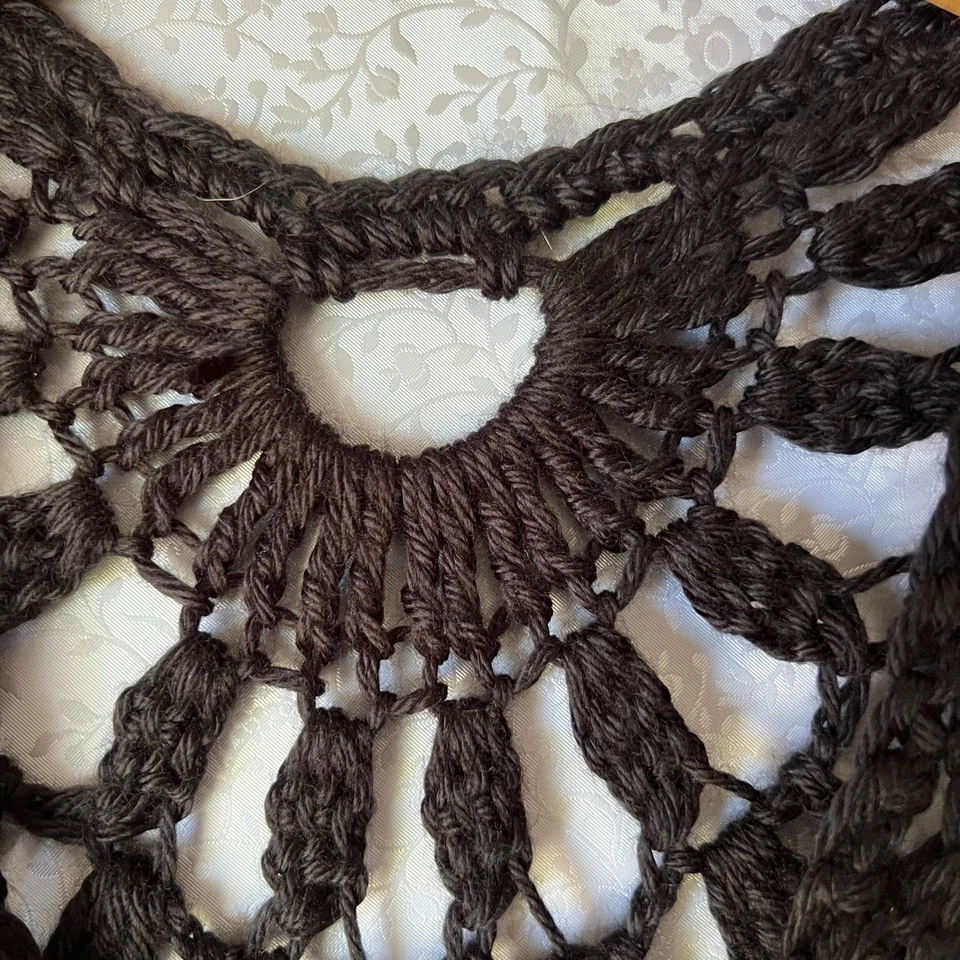 Lace Shawl Crochet Pattern Black O/S - Image 4 of 4