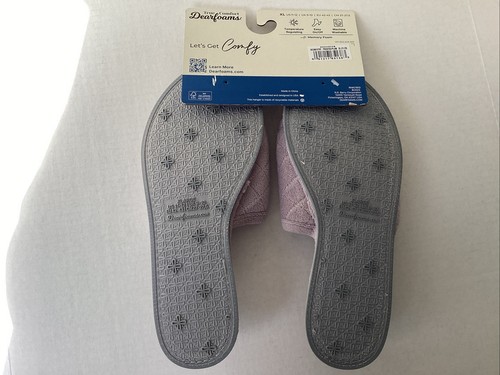 Dearfoams Damen Beatrice gesteppte Mikrofaser Frottee Haus Slipper XL 11-12 - Bild 3 von 4
