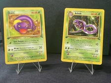 Ekans & Arbok 1st Edition Fossil Pokémon Cards - WOTC 1999 - Vintage Set MP/LP