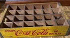 Vintage Coca-Cola Yellow Wood Crate 24 Bottle - Coke - Pop - Soda