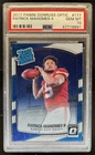 2017 Panini Donruss Optic Patrick Mahomes II RC Rated Rookie #177 Chiefs PSA 10