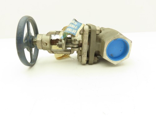 Powell 2474 Stainless Globe Valve 1-1/2" Socket Weld 200 WOG Rising Stem - Picture 4 of 15