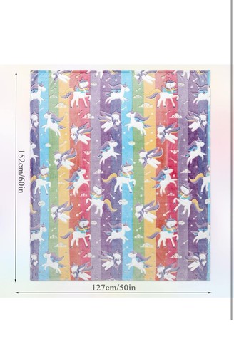 Glow in the Dark Blanket Unicorns Gifts for Girls, Soft Blanket 3 4 5 6 7 8 9 10 - Picture 2 of 4