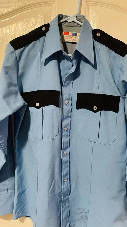 Vintage Flying  Cross Authentic Blue Sheriff Uniform Shirt Medium See Measure - Image 3 of 4