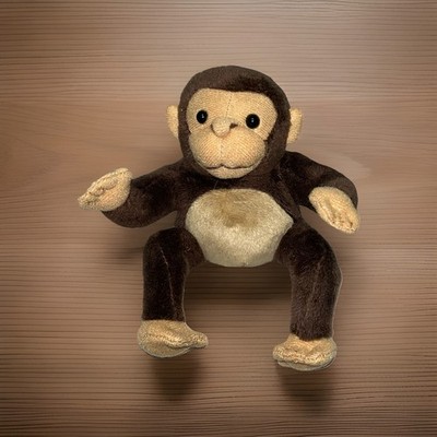 Folkmanis Mini Monkey Finger Puppet Brown Pretend Play Plush Stuffed Animal Toy