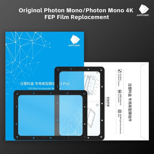 Photon Mono FEP Film 173 * 115Mm 2Pcs Resin Vat FEP Compatible with Anycubic - Picture 8 of 9