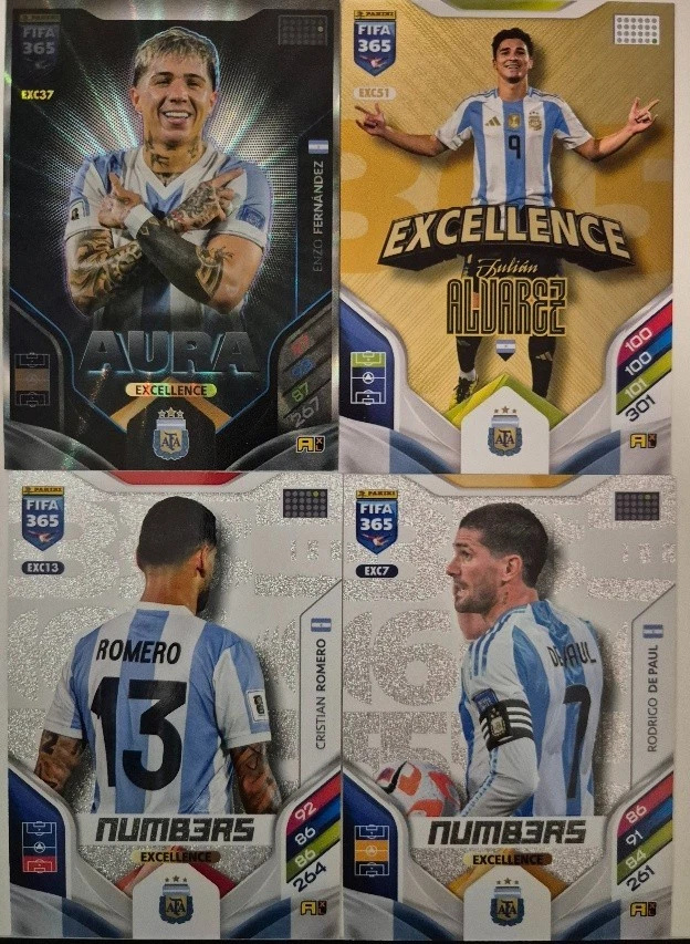 Panini Fifa 365 2026 Excellence  Aura 4x Argentinien Julian Alverez - Bild 1 von 1