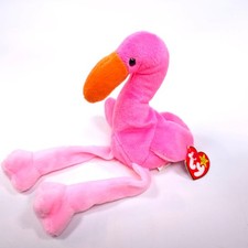 Pinky the Flamingo Style 4072 Retired TY Beanie Babies 2+ Ship FREE