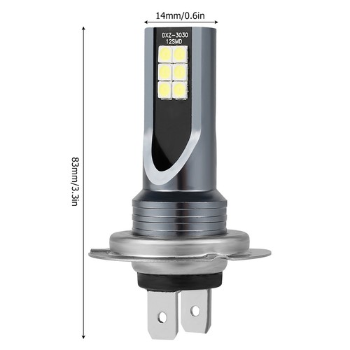 H7 LED Headlight Bulb 2PCS 6500K 600lm Fog Light Bulbs IP68 Waterproof bernL - Picture 6 of 8