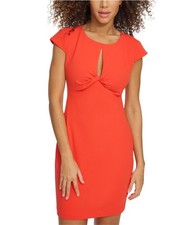 SIENA Womens Twist Mini Bodycon Dress, Red, 14