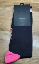 Rapha Logo Socks Black/Pink Size XLG