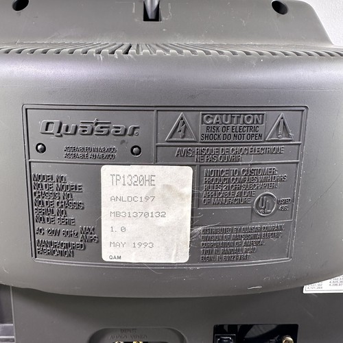 Quasar TP-1320HE 13" CRT TV Retro Gaming Tested Working - Picture 4 of 13
