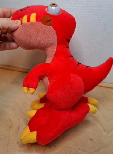 Eyenimal Red Dinosaur "Jay" Tyrannosaurus T-Rex Plush Googly Eyes Toy Vtg P12 - Picture 4 of 8
