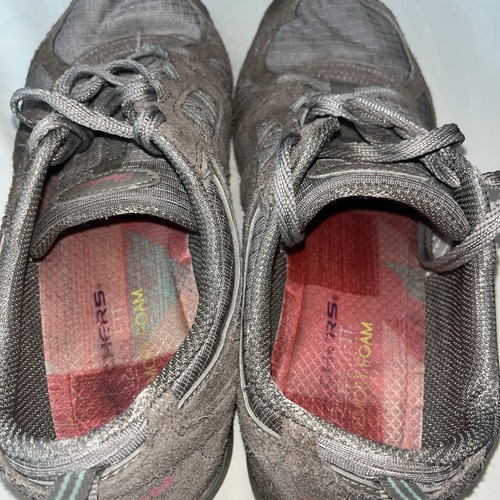Skechers Womens Relaxed Fit Size 7 Breathe Easy Shoes 22544 Taupe Sneakers Uk 4 - Picture 14 of 24
