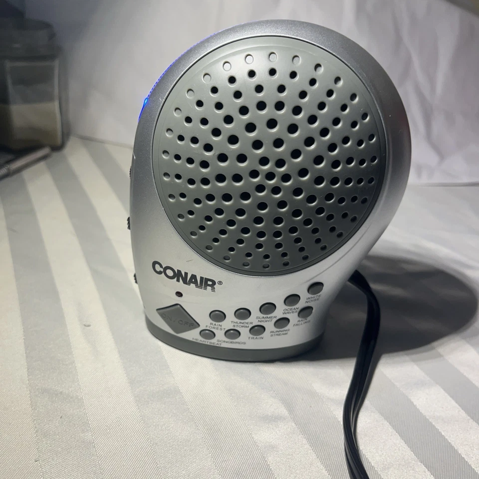 Máquina para dormir terapia de sonido Conair SU-12 con luz blanca ruido 10 relax meditar Foto 4 de 4