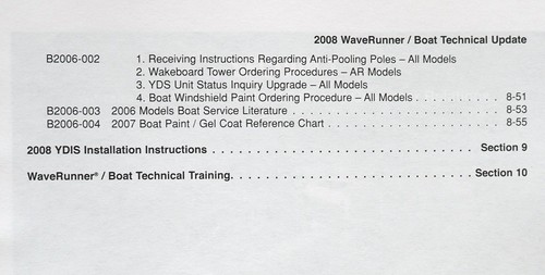 2008 Yamaha WaveRunner and Boat Technical Update and New Model Service Manual - Picture 5 of 7