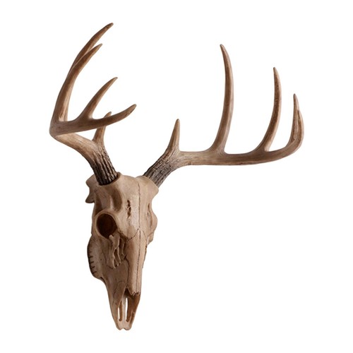 Animal Heads Wall Decor Antique Resin Statue for Garden Entrance Living Room - Picture 6 of 7