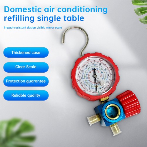 Conditioner Refrigerant Manifold Gauge Valve 1/4"800PSL Pressure Gauge Manometer - Picture 8 of 22