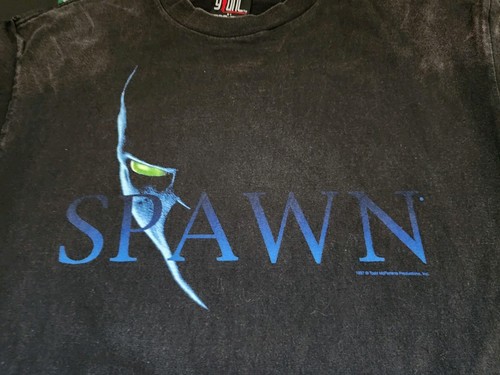 Camiseta promocional vintage de la película Spawn 1997 Todd McFarlane para hombre talla grande L Top Fade - Imagen 2 de 8