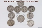 NobleSpirit (ST) $5 FV 10x 90% Silver Liberty Walking Half Dollars 1917//1936