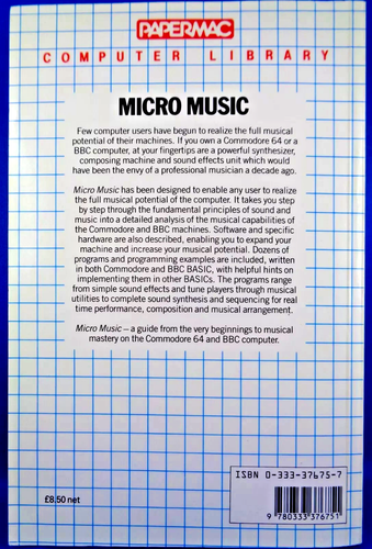 COMMODORE 64/128 -- MICRO MUSIC FOR THE COMMODORE 64/BBC (PEPERMAC - BUCH) #2EN - Picture 2 of 2