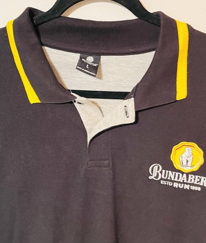 Bundaberg Rum Men’s Casual Black Logo Collectible Polo Shirt Size Large - Bild 4 von 5