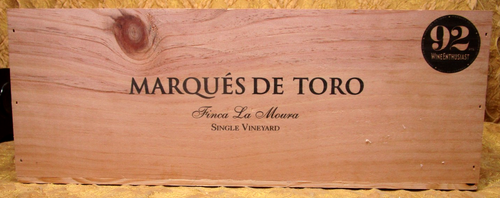 empty Marques De Toro real pine wood wine bottle large 20" X 13.5" X 7.5"h crate - Picture 2 of 11