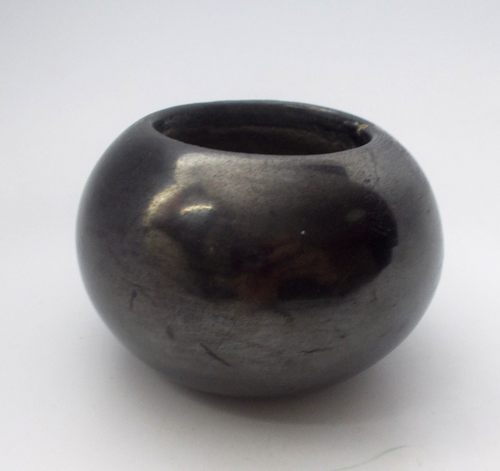 Native American Maria Poveka  Black on Black Bowl..Rare 1955 Mark - Bild 10 von 12