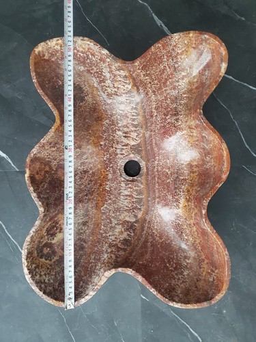 Juego de fregadero de piedra de ónix, rojo marrón y umber par de fregaderos dobles a juego - Imagen 3 de 10