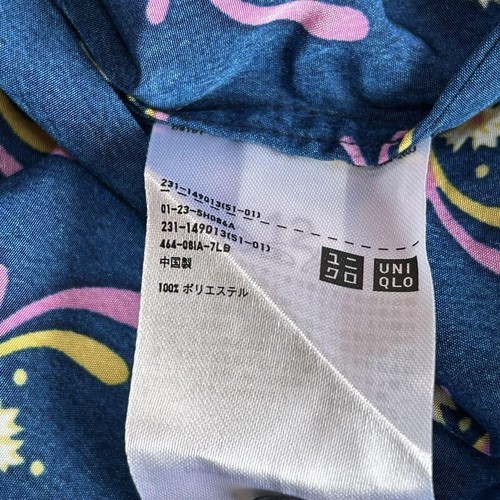 Chemisier Uniqlo usine bleu marine à fleurs XL Airlie blunt stand occasion