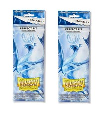 Dragon Shield 100 Standard Size Clear Resealable Sleeves 2 Packs 