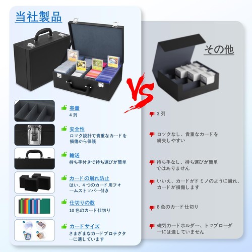 Himomo Storage Box Trading Card 4 Row Card Case Trading Card Pu Leather 10 Divi_ - Bild 6 von 9