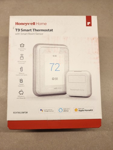  Honeywell Home T9 Smart Thermostat Smart Room Sensor WIFI, White *Open BOX* - Picture 2 of 5