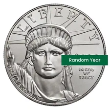 1 oz American Platinum Eagle Coin $100 BU - Random Year