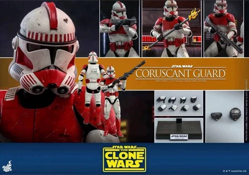 New   HOTTOYS Hot Toys 1 6 Star Wars The Clone Wars Coruscant Guard Figure TMS