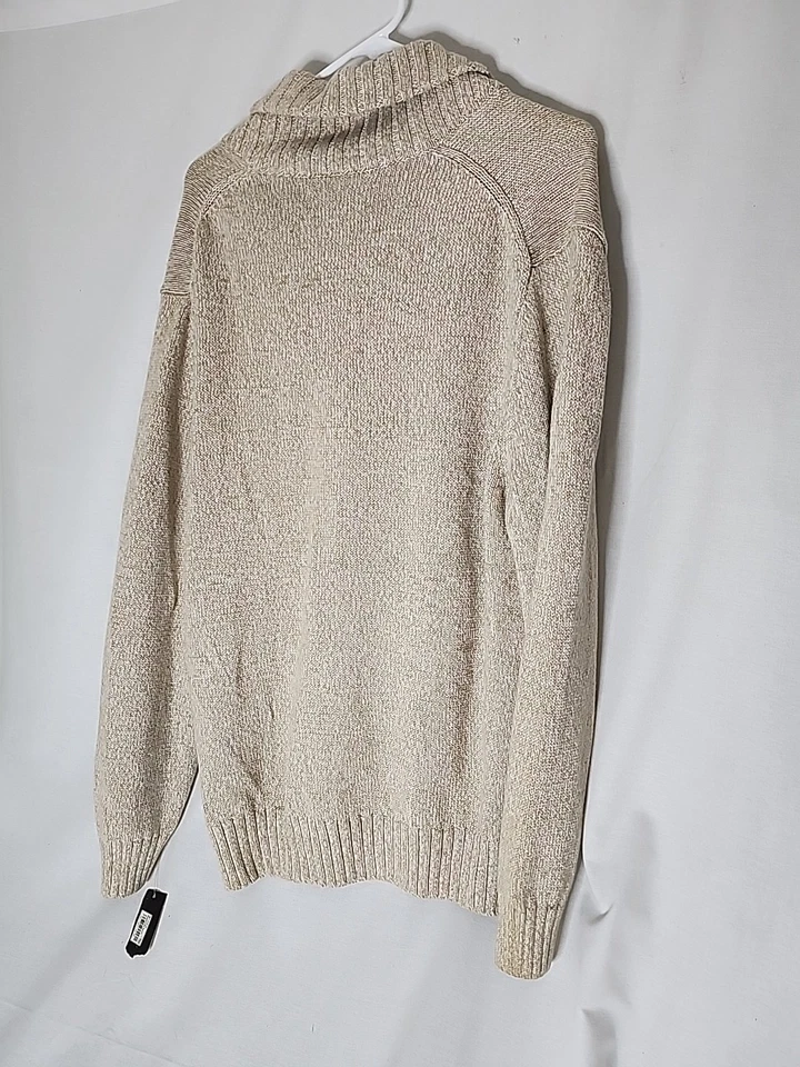 Tasso Elba мужской средний элегантный кардиган свитер на молнии переключатель застежка бежевый - Изображение 4 из 4