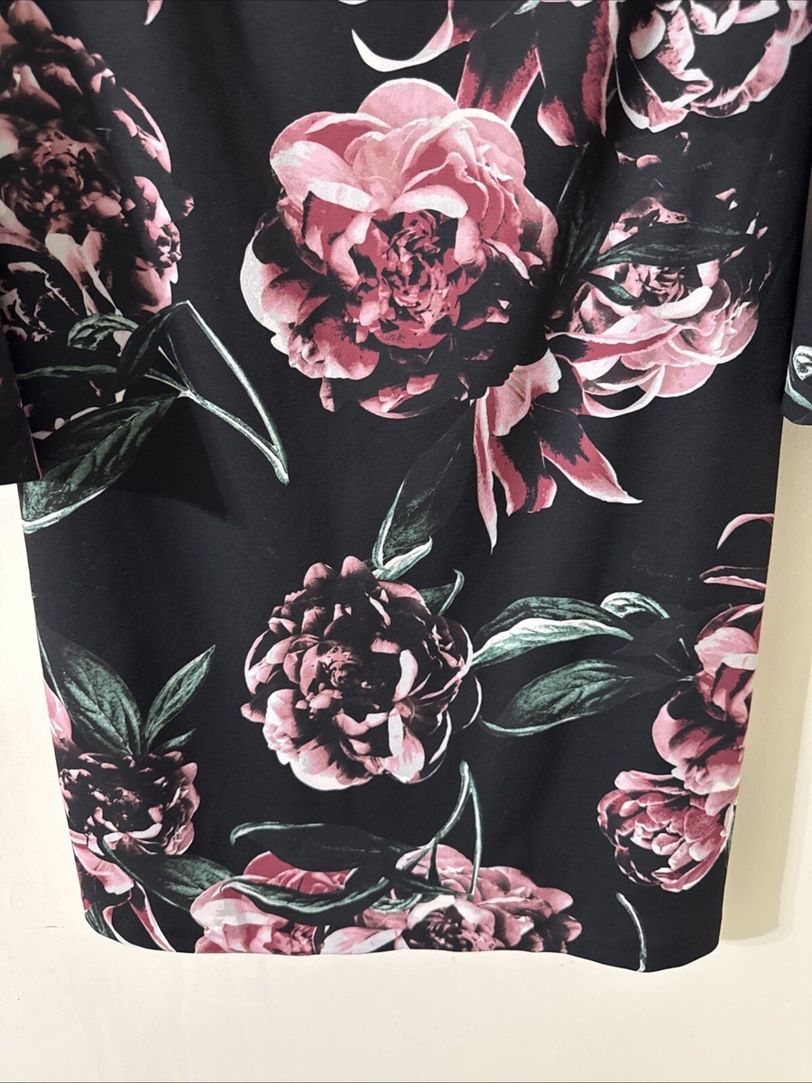 pink dress black flowers Jax Label Casual Black with Floral Long Sleeve Women's Size 10 Color:Dark Navy and Gold flare with full skirt _upsell_2_bamba-hawaiian-tote-bag Lingerie Solutions Silicone Backless