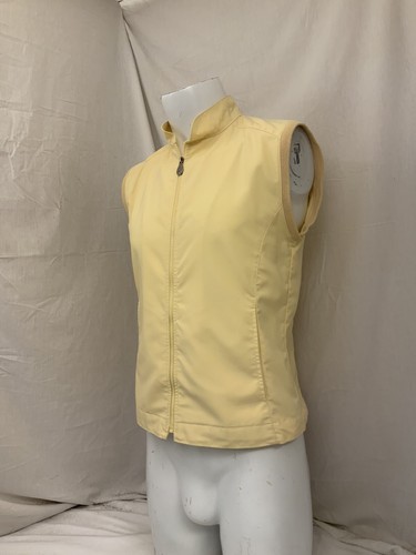 Sunderland Of Scotland Golf Jacket Vest S Yellow Full Zip 100% Poly YGI Y1-603 - Picture 7 of 12