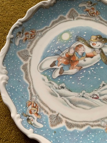 1980's 'The Snowman' Royal Doulton 'Walking in the Air' Plate, Still in Box, New - Picture 3 of 11